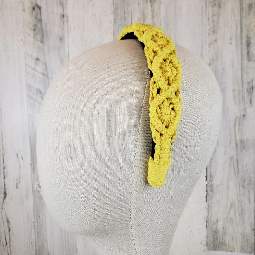 Yellow Macrame Headband